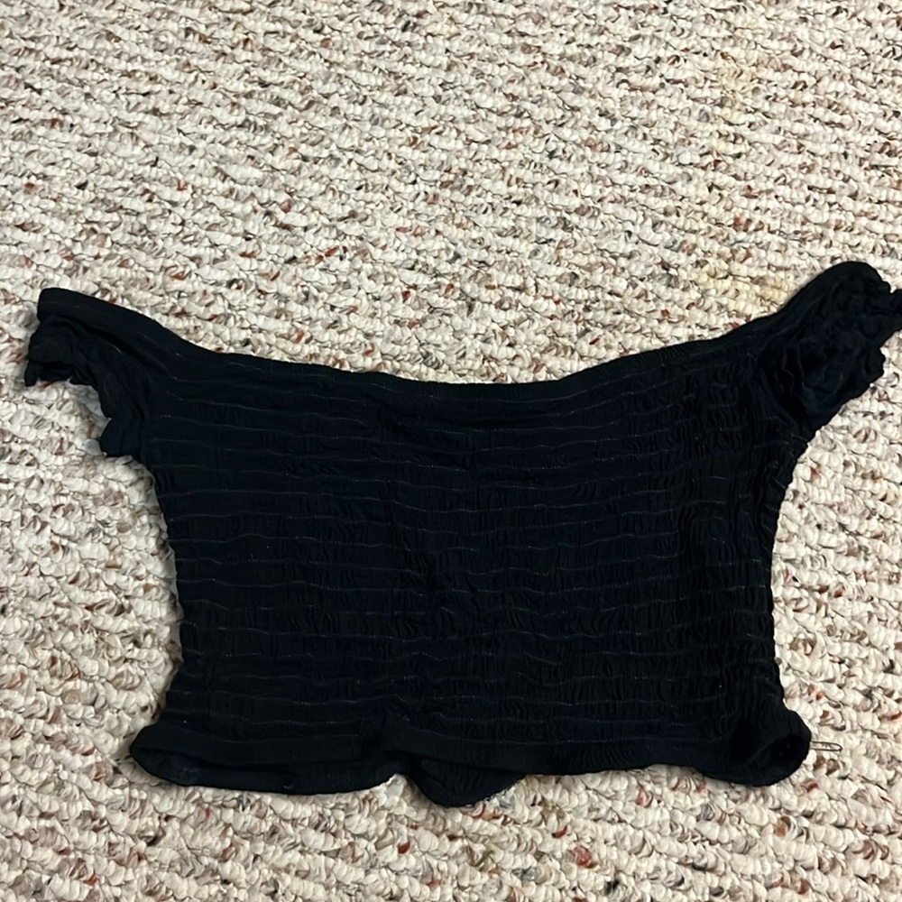 Searsucker Off the Shoulder Tank
